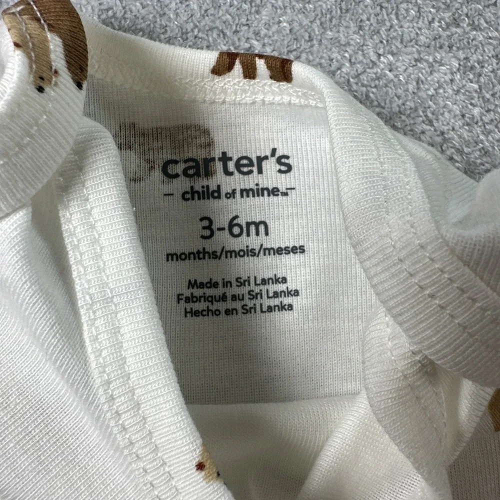 Carter's Fleece Bear Hoodie Jacket 3-6 Month‎ & Bodysuit - New Baby Infant